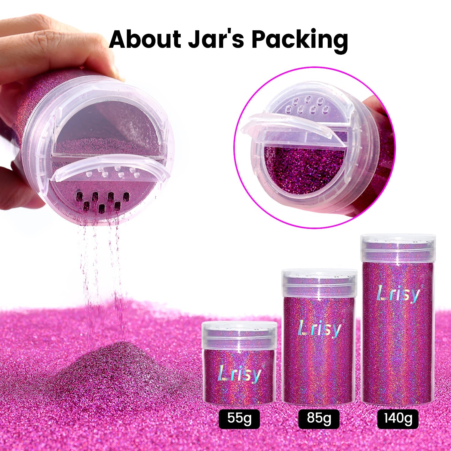 6mm Holographic Red Hollow Out Star Shaped Glitter LB0300